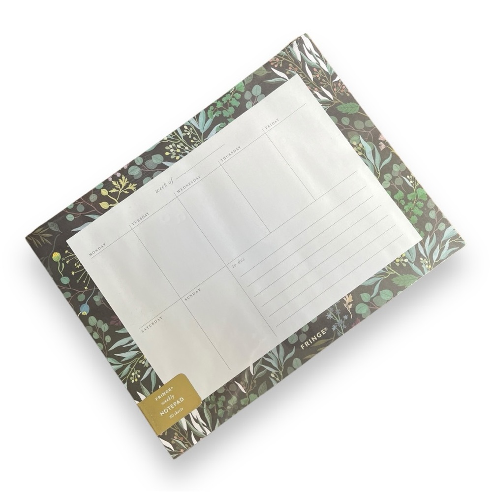 Fringe Studio Undated Weekly Desk Planner in Retired Eucalyptus Botanical Print